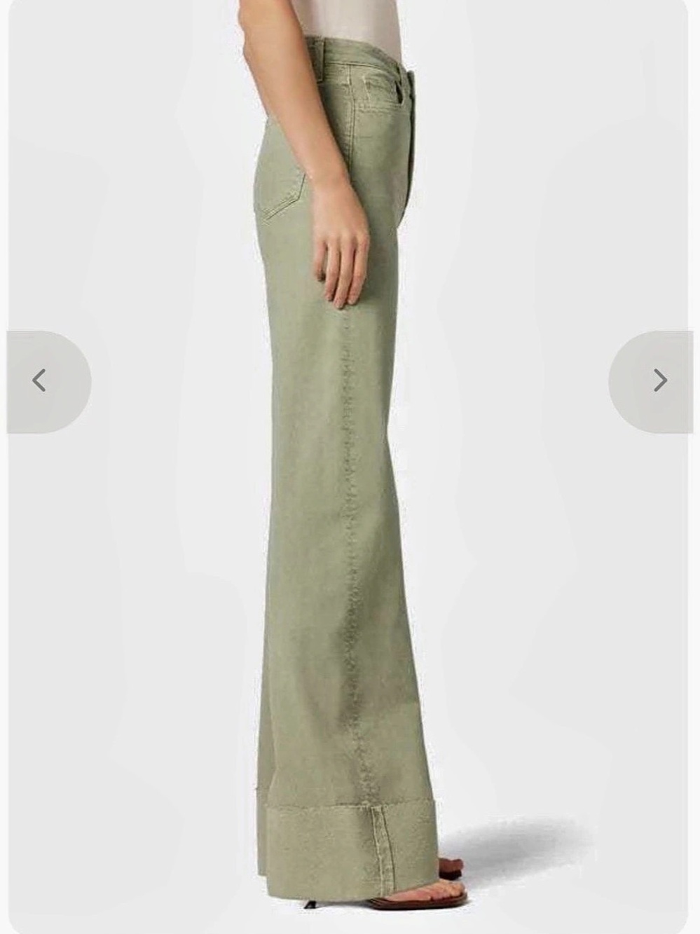 Joe's Jeans The Mia High Rise Wide Leg Jeans in Green Waist 25 - Picture 4 of 8